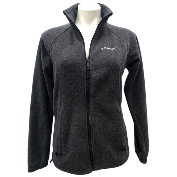 Columbia Fleece Jacket Women's Gray Full Zip Size Small - Picture 2 of 5